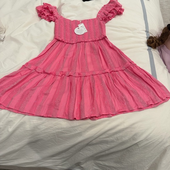 Pink Ruffled Smocked Dress - Picture 2 of 10